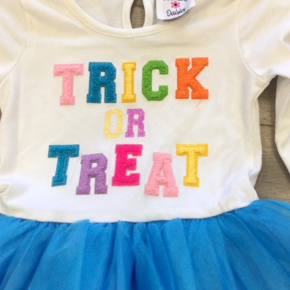 Counting Daisies Kids' Tulle 'Trick or Treat' Halloween dress
